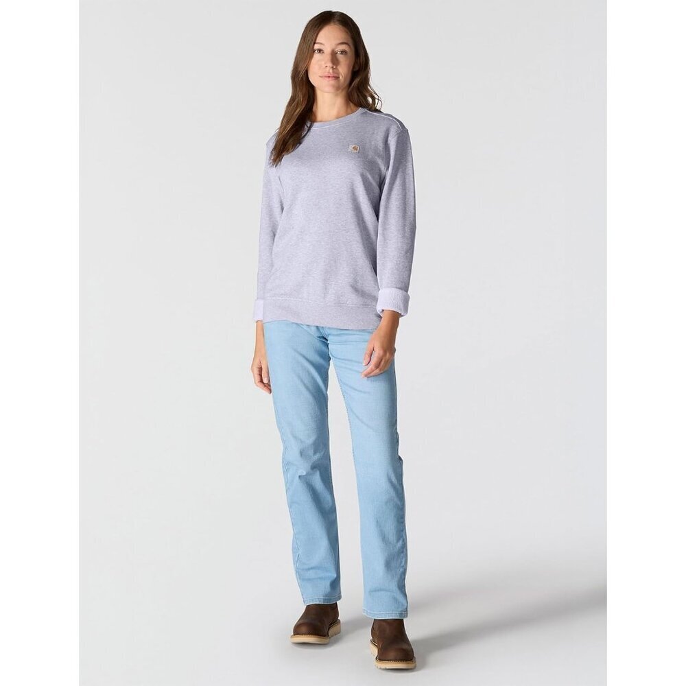 Women's Relaxed Fit Midweight French Terry Crewneck Sweatshirt - Picture 4 of 6